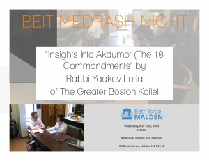 Beit Medrash Night - Flyer